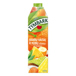 Įvairių vaisių ir morkų gėrimas TYMBARK SELECT, 20%, 1 l