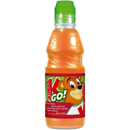 Morkų-aviečių ir obuolių nektaras KUBUŠ GO, 300 ml