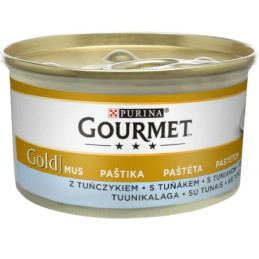 Kons. kačių ėdalas GOURMET GOLD (tun. paštetas), 85 g