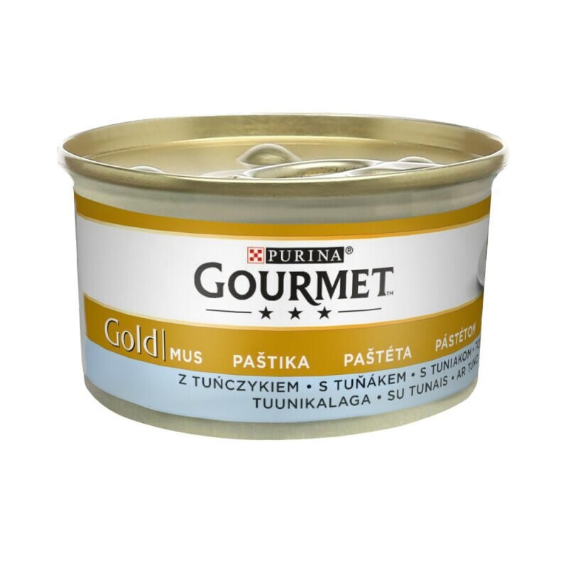 Kons. kačių ėdalas GOURMET GOLD (tun. paštetas), 85 g