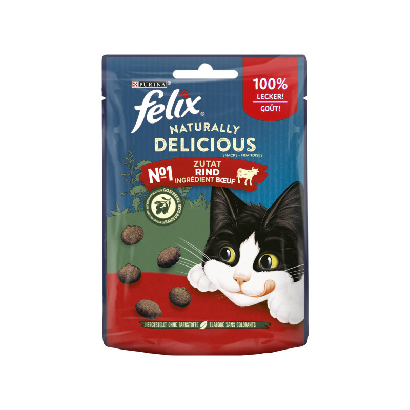 Skanėstas katėm FELIX Naturally Delicious, jaut. sk., 50 g