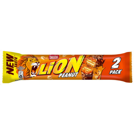 Šokoladinis batonėlis NESTLE LION PEANUT, 2PACK, 62 g