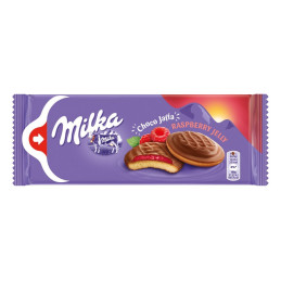 Sausainiai MILKA su aviečių skonio įdaru, 147 g