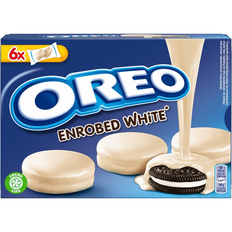 Sausainiai OREO, su baltojo šokolado glaistu, 246 g