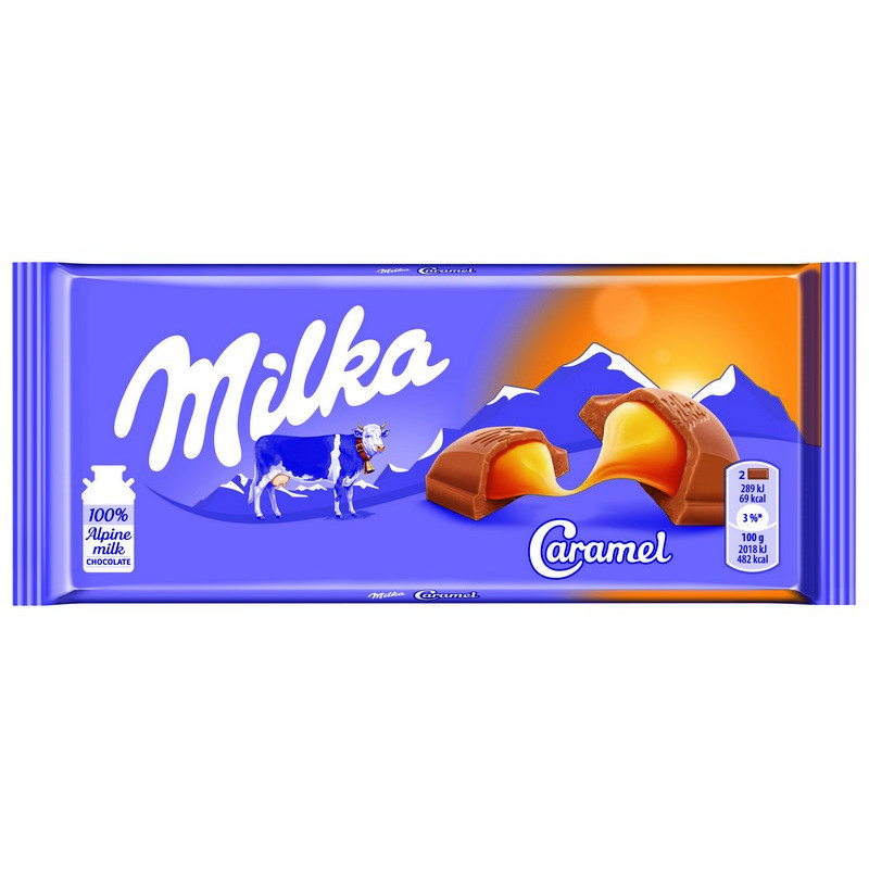 Pieniškas šokoladas MILKA CARAMEL, 100 g