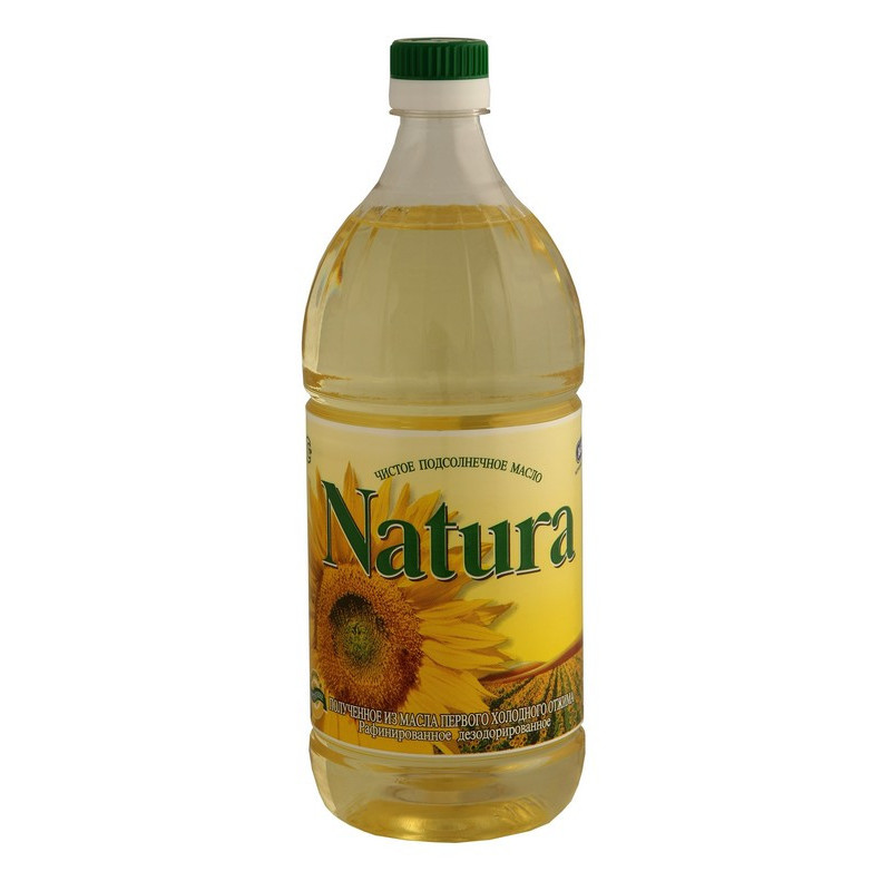 Saulėgrąžų aliejus NATURA, 1 l