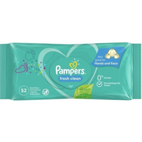 Drėgnosios kūdikių servetėlės PAMPERS FRESH CLEAN, 52 vnt