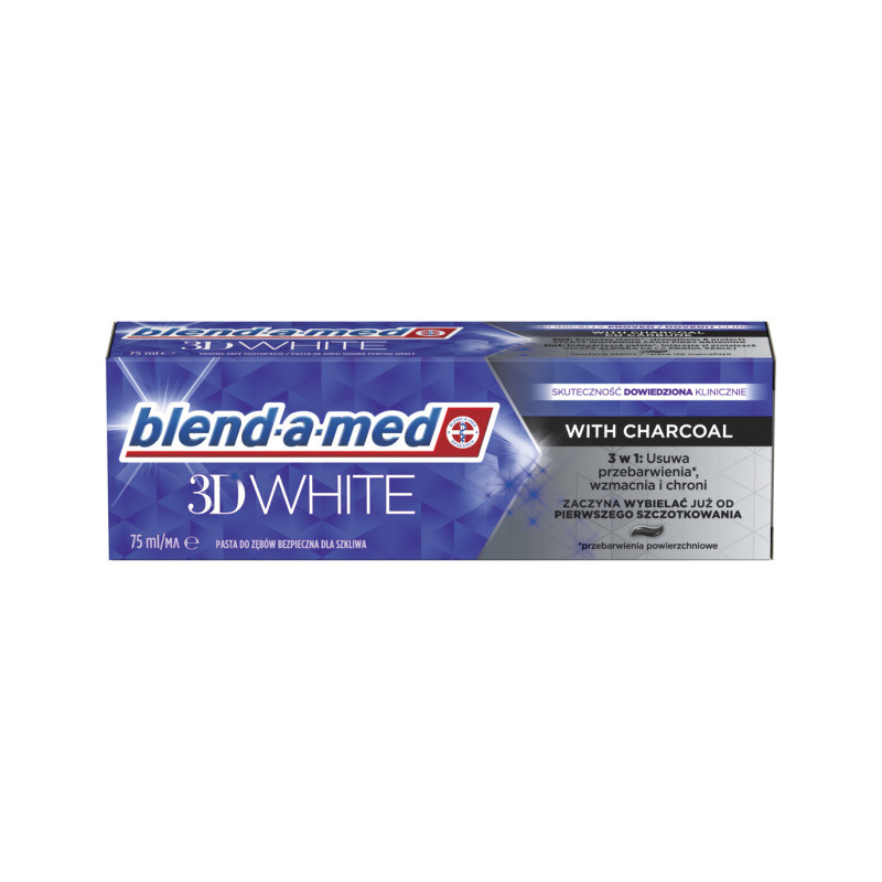 Dantų pasta BLEND A MED 3D WHITE CHARCOAL, 75 ml