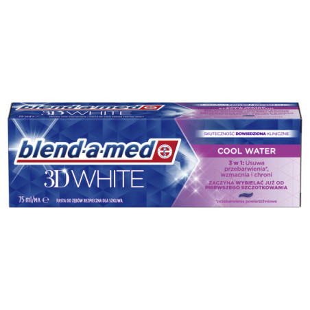 Dantų pasta BLEND A MED 3D WHITE COOL WATER, 75 ml