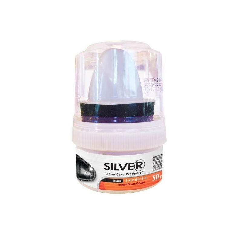 Batų kremas su kempinėlė juodas SILVER, 50 ml