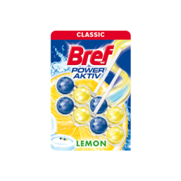 WC valiklis - gaiviklis BREF POWER AKTIV LEMON, 2 x 51 g