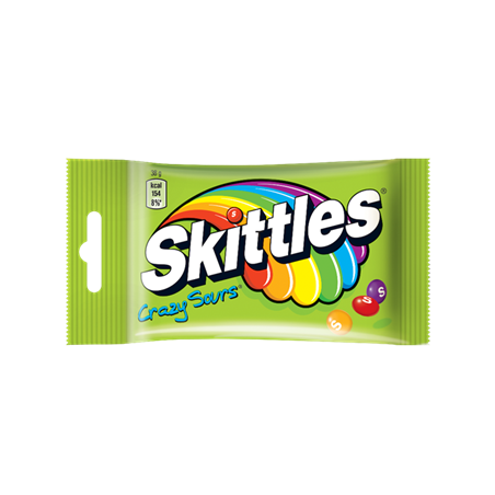 Dražė SKITTLES CRAZY SOURS, 38 g