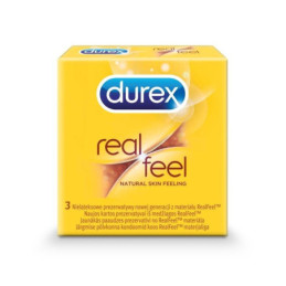 Prezervatyvai DUREX REAL FEEL, 3 vnt