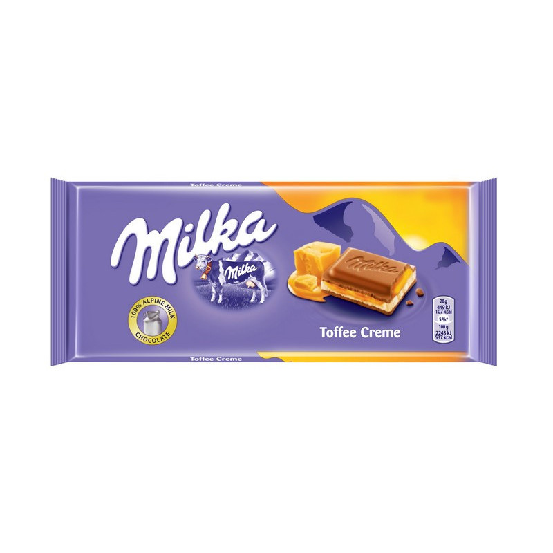 Šokoladas MILKA su karamele, 100g