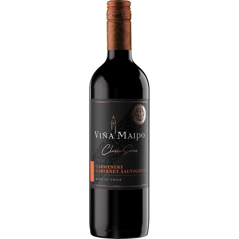 Vynas VINA MAIPO BI-VAR.CARMEN CAB.SAUV,raudonas sausas, 12,5%, 0,75l