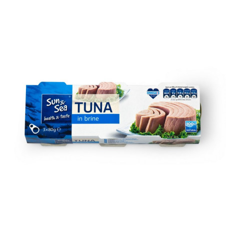 Tuno gabaliukai SUN & SEA savo sultyse,  3 x 80 g