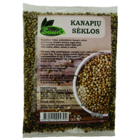 Kanapių sėklos, 90 g