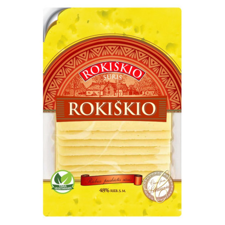 Fermentinis sūris ROKIŠKIO, 48% rieb., riekut., 150 g