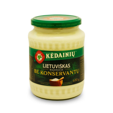 Majonezas KĖDAINIŲ LIETUVIŠKAS, be konservantų, 61%r., 630 g