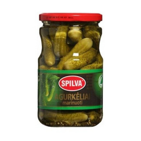 Marinuoti agurkėliai SPILVA, 670 g