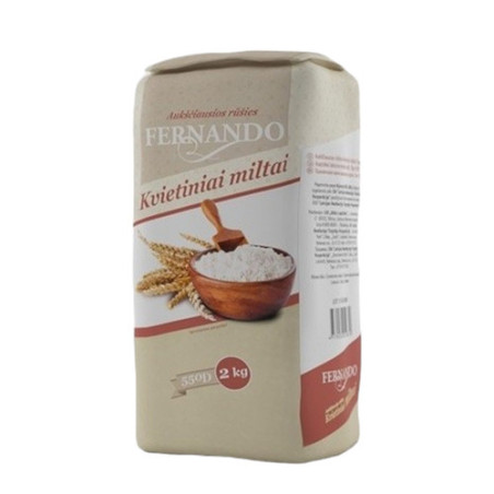 Kvietiniai miltai FERNANDO 550 D, 2 kg