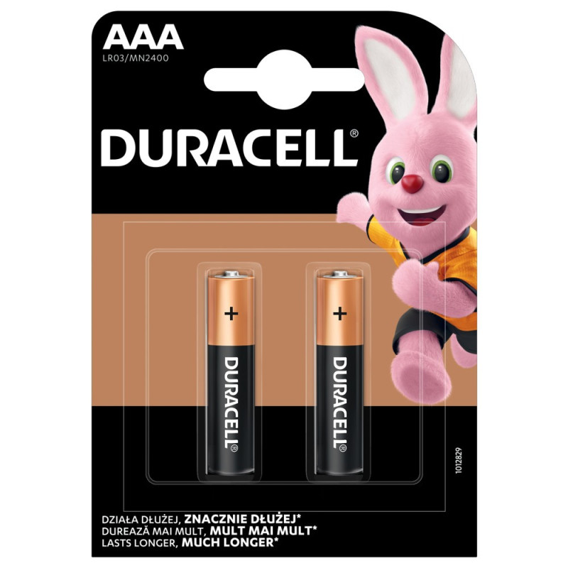 Baterijos DURACELL, AAA, LR03, 2 vnt.