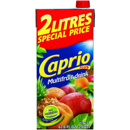 Įvairių vaisių gėrimas CAPRIO, 2 l