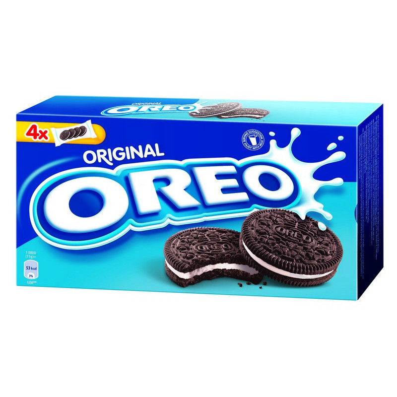 Kakaviniai sausainiai OREO su vanilės skonio įdaru, 44 g