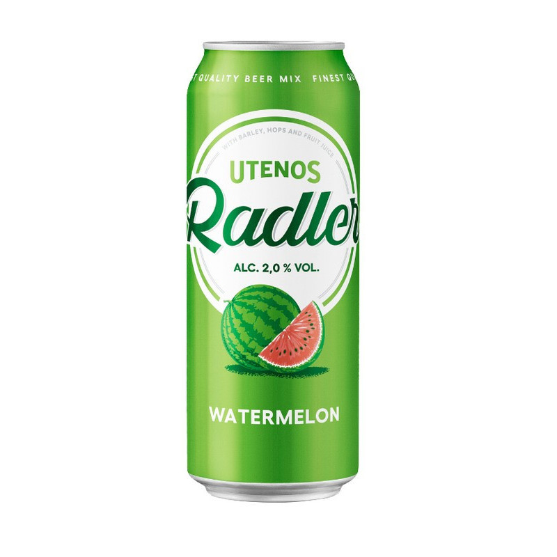 Alaus kokteilis UTENOS RADLER WATERMELON, 2 %, 500 ml